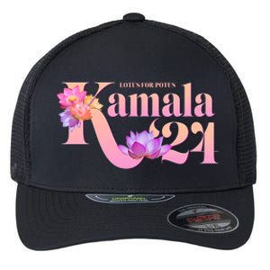 Cute Lotus Flowers Lotus For Potus Kamala Harris 2024 Flexfit Unipanel Trucker Cap