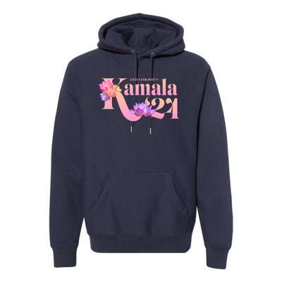 Cute Lotus Flowers Lotus For Potus Kamala Harris 2024 Premium Hoodie