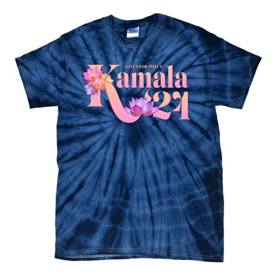 Cute Lotus Flowers Lotus For Potus Kamala Harris 2024 Tie-Dye T-Shirt