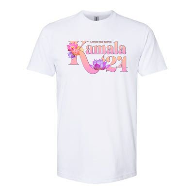 Cute Lotus Flowers Lotus For Potus Kamala Harris 2024 Softstyle CVC T-Shirt