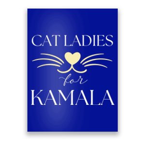 Cat Ladies For Kamala Harris President 2024 Graphic Funny Gift Poster