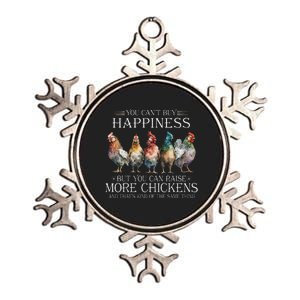 Chicken Love For Farmer Raising Chickens Farm Metallic Star Ornament