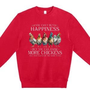 Chicken Love For Farmer Raising Chickens Farm Premium Crewneck Sweatshirt