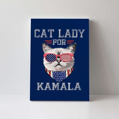 Cat Ladies For Kamala Funny Cat 2024 President Kamalaharris Canvas