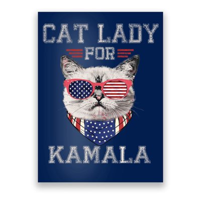 Cat Ladies For Kamala Funny Cat 2024 President Kamalaharris Poster