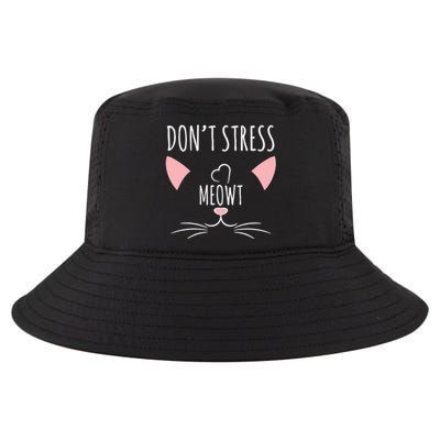 Cat Lover Funny Pun Dont Stress Meowt! Gift Cool Comfort Performance Bucket Hat