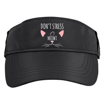 Cat Lover Funny Pun Dont Stress Meowt! Gift Adult Drive Performance Visor