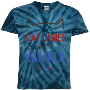 Cat Ladies For Kamala Cat Lady Gift Kids Tie-Dye T-Shirt