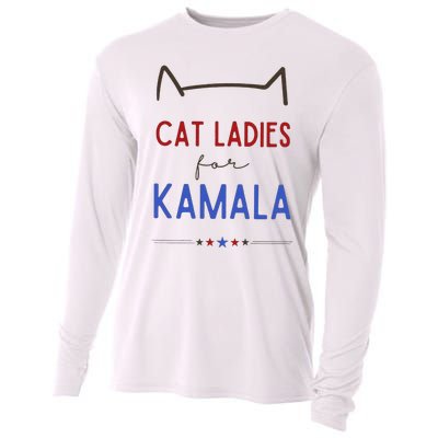 Cat Ladies For Kamala Cat Lady Gift Cooling Performance Long Sleeve Crew