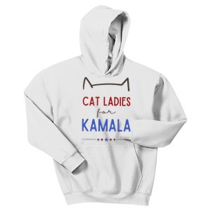 Cat Ladies For Kamala Cat Lady Gift Kids Hoodie