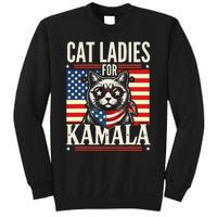 Cat Ladies For Kamala Cat 2024 President Harris Retro Sweatshirt