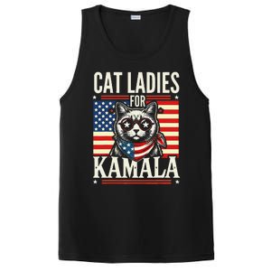 Cat Ladies For Kamala Cat 2024 President Harris Retro PosiCharge Competitor Tank