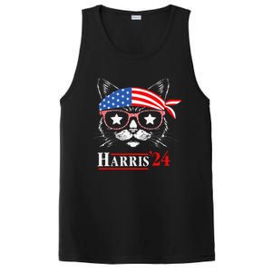 Cat Ladies For Kamala Funny Cat 2024 President Kamala Harris PosiCharge Competitor Tank