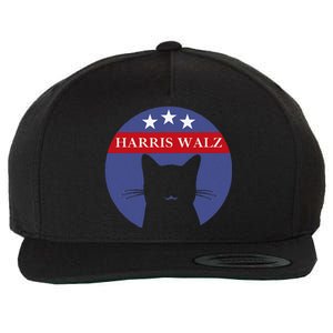 Cat Ladies For Kamala Funny Cat 2024 President Kamala Harris Wool Snapback Cap