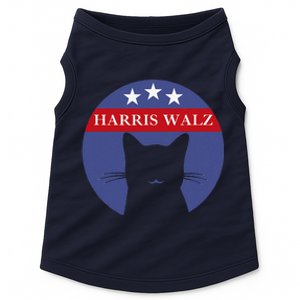 Cat Ladies For Kamala Funny Cat 2024 President Kamala Harris Doggie Tank