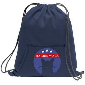 Cat Ladies For Kamala Funny Cat 2024 President Kamala Harris Sweatshirt Cinch Pack Bag