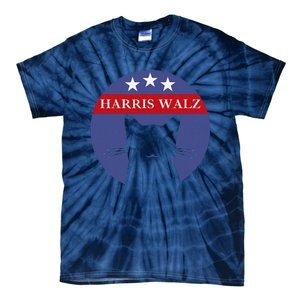 Cat Ladies For Kamala Funny Cat 2024 President Kamala Harris Tie-Dye T-Shirt