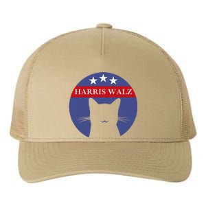 Cat Ladies For Kamala Funny Cat 2024 President Kamala Harris Yupoong Adult 5-Panel Trucker Hat