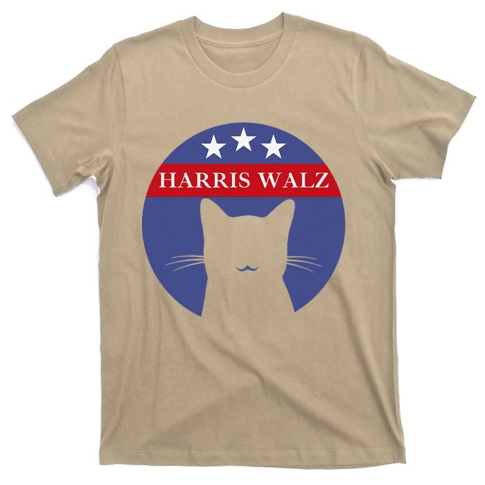 Cat Ladies For Kamala Funny Cat 2024 President Kamala Harris T-Shirt