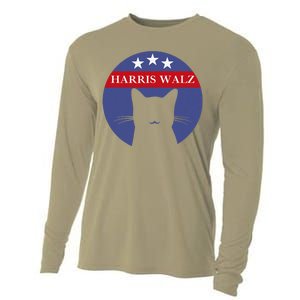 Cat Ladies For Kamala Funny Cat 2024 President Kamala Harris Cooling Performance Long Sleeve Crew