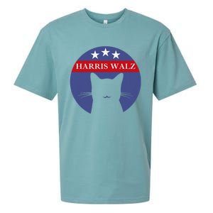 Cat Ladies For Kamala Funny Cat 2024 President Kamala Harris Sueded Cloud Jersey T-Shirt