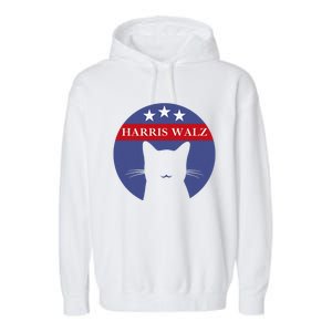 Cat Ladies For Kamala Funny Cat 2024 President Kamala Harris Garment-Dyed Fleece Hoodie