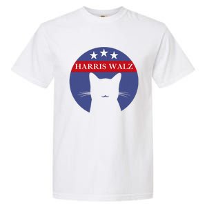 Cat Ladies For Kamala Funny Cat 2024 President Kamala Harris Garment-Dyed Heavyweight T-Shirt