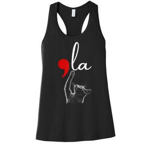 Cat Ladies For Kamala Funny Cat 2024 President Kamala Harris Women's Racerback Tank