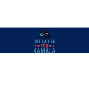 Cat Ladies For Kamala Funny Cat 2024 President Kamalaharris Bumper Sticker