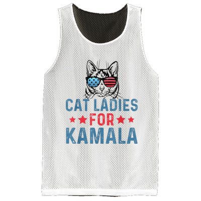 Cat Ladies For Kamala Funny Cat 2024 President Kamalaharris Mesh Reversible Basketball Jersey Tank