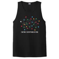 Christmas Light Funny Messy Im Fine Everything Is Fine PosiCharge Competitor Tank