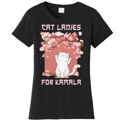 Cat Ladies For Kamala Harris 2024 Progress Breaking Barriers Women's T-Shirt