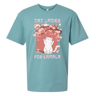 Cat Ladies For Kamala Harris 2024 Progress Breaking Barriers Sueded Cloud Jersey T-Shirt