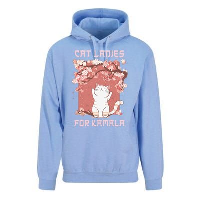 Cat Ladies For Kamala Harris 2024 Progress Breaking Barriers Unisex Surf Hoodie