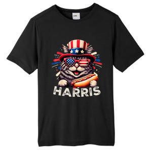 Cat Ladies For Kamala Funny Cat 2024 President Kamalaharris Tall Fusion ChromaSoft Performance T-Shirt