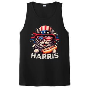 Cat Ladies For Kamala Funny Cat 2024 President Kamalaharris PosiCharge Competitor Tank