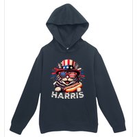 Cat Ladies For Kamala Funny Cat 2024 President Kamalaharris Urban Pullover Hoodie