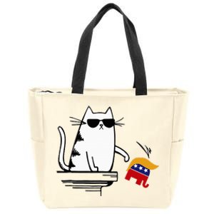 Cat Ladies For Kamala Harris Donald Trump 2024 Zip Tote Bag