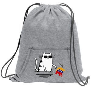 Cat Ladies For Kamala Harris Donald Trump 2024 Sweatshirt Cinch Pack Bag