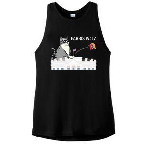 Cat Ladies For Kamala Harris Donald Trump 2024 Ladies PosiCharge Tri-Blend Wicking Tank