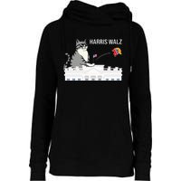 Cat Ladies For Kamala Harris Donald Trump 2024 Womens Funnel Neck Pullover Hood