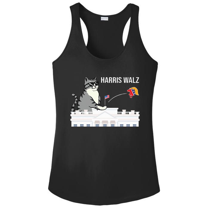 Cat Ladies For Kamala Harris Donald Trump 2024 Ladies PosiCharge Competitor Racerback Tank