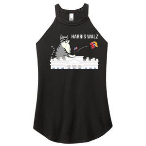 Cat Ladies For Kamala Harris Donald Trump 2024 Women's Perfect Tri Rocker Tank