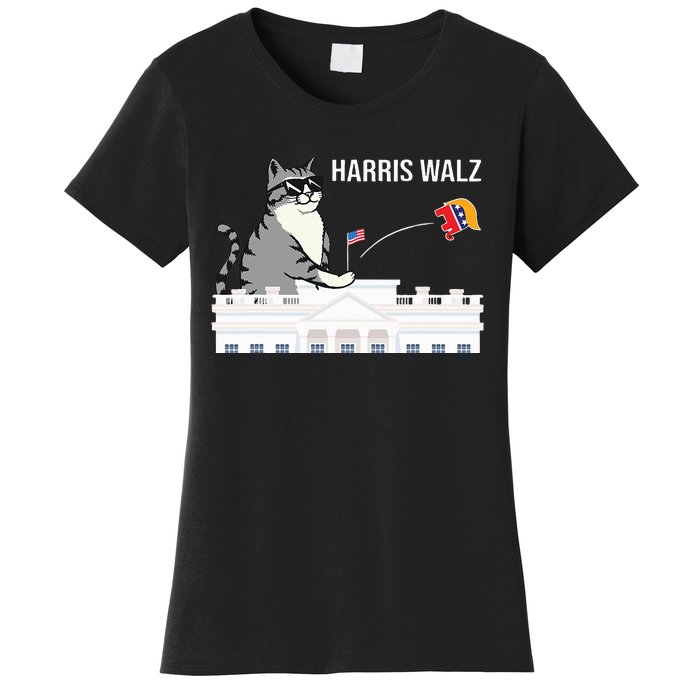 Cat Ladies For Kamala Harris Donald Trump 2024 Women's T-Shirt