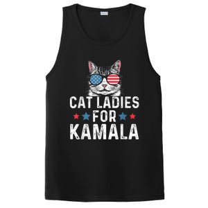 Cat Ladies For Kamala Funny Cat 2024 President Kamalaharris PosiCharge Competitor Tank