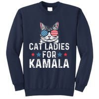 Cat Ladies For Kamala Funny Cat 2024 President Kamalaharris Sweatshirt