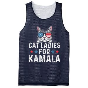 Cat Ladies For Kamala Funny Cat 2024 President Kamalaharris Mesh Reversible Basketball Jersey Tank