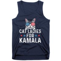 Cat Ladies For Kamala Funny Cat 2024 President Kamalaharris Tank Top