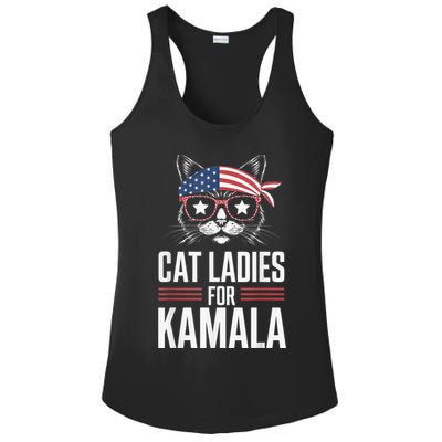 Cat Ladies For Kamala Funny Cat 2024 President Kamalaharris Ladies PosiCharge Competitor Racerback Tank