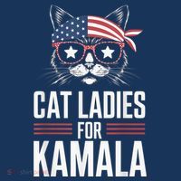 Cat Ladies For Kamala Funny Cat 2024 President Kamalaharris Cool Comfort Performance Bucket Hat